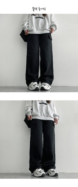 [3-tier length] [S–2XL] ドゥワタンタンコットンワイドカーゴパンツ (5 colors)