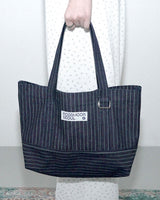 Dark denim mini tote bag
