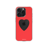 heart hole case - red