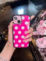 Candy bonbon phone case (Cherry pink) - black glass - magsafe