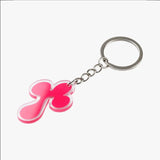 ピンククローバーアクリリックキーリング