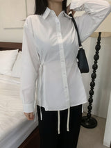 Refine Side Strap Long Sleeve Shirt