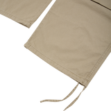 Beige washing balloon cargo pants