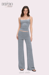 Anna lace cardigan training three-piece set (Sleeveless cardigan, pants)