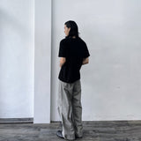 ウォッシュド フォーム ワイド パンツ