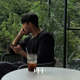 [HFORUS MADE]Forus ニットプリーツUネックロングスリーブス イン ブラック