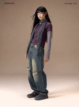 BTB : RAW EDGE BALLON JEANS [VINTAGE BLUE]