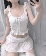 hawaii frill blouse (2colors)