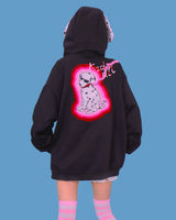 dalmatian hood zip-up