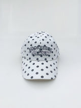ビンテージウォッシングドットボールキャップ (White)