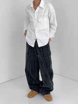 [MADE] Reversed Pocket Wide Denim Pants (M)