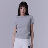90's スカラップステッチネックTシャツ (GREY)