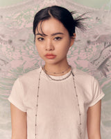 美愛桃源 silver ball chain necklace (LONG)