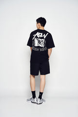 25SS オーバーサイズリップストップショートパンツ ブラック