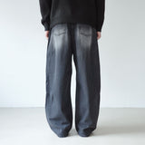 diagonal wide denim
