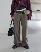 カーゴストレートワイドロングパンツ