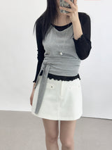 Melokey Halterneck Wrap Sleeveless T-shirt