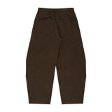 Structured Curved Chino Pants - Brown