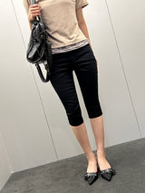 Shy Black Capri Jeans