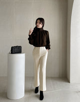 Colb Puff Shirring Button Polar Knit