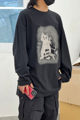 フィアーズマイキャットプリントTシャツ