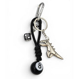 Dinosaur 8 Ball Dice Keychain Bag Charm