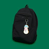 snowman cookie keyring