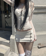アーゼン ストラップ レーストップ (white)