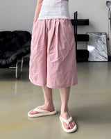 Rok Linen Pintuck Bermuda Pants