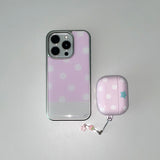 [MADE] [+MagSafe] ベリードットスマホケース ピンク (グラスシルバーバンパー)