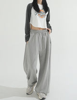 Snap Wide Sweat Pants