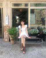 [ clean + pure ] bouquet cotton square puff midi ops