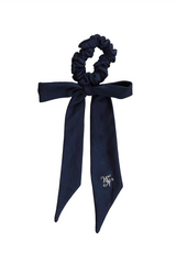 [Made] Navy ribbon scrunchie