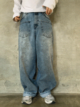 Front pocket washing denim (2color)