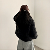 Daring checkered lining point short padded coat