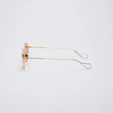 Vatic 1980 Authentic gold frame design octagonal glasses gold sunset orange lenses
