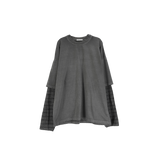 layered pigment stripe long sleeve