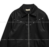 ダッチリベットセミクロップレザージャケット