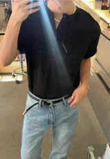 [S/S] Pleats pocket henry neck t-shirts(3color)