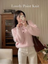 【MADE】 boat neck fur knit