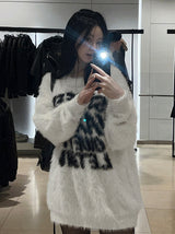 Snow Fluffy Angora Knit