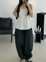 Liam Shirred Sleeveless Blouse