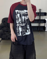 パンク ラグラン 半袖Tシャツ