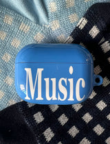 Blue Music Glossy AirPods Case