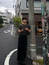 Vintage striped short-sleeved T-shirt