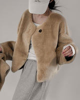 Nenin Fur Jacket & Muffler Set
