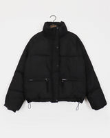 Kiggy Daily Zipper Pocket Oversized Fit Short Padded Jacket