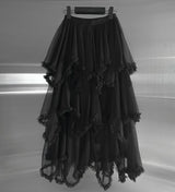 Cherian Chiffon Unbalance Tiered Skirt