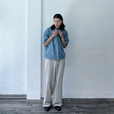 Mist Silver Pleated Pants