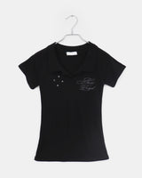 ハムアイレットリベットプリントカラー半袖Tシャツ